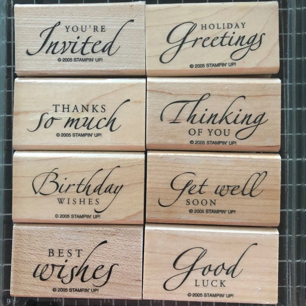 SU! GREETINGS - Sincere Salutations Rubber Stamp